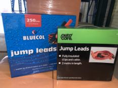 7 X BRAND NEW ASSORTED JUMP LEADS