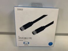 36 X BRAND NEW TESCO 5M STAELLITE CABLE (F-TYPE)