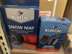 24 X VARIOUS BRAND NEW SNOW SHOVELS AND 4 X BRAND NEW SNOW MATS (394/16)