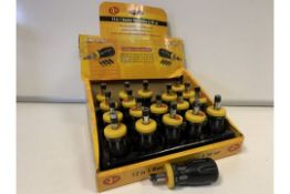 60 X BRAND NEW 12 IN 1 STUBBY RATCHET SCREWDRIVER SETS IN DISPLAY BOX