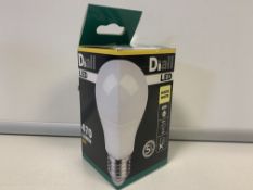 48 X BRAND NEW BOXED LED E27 LIGHT BULBS - WARM WHITE. 6W=40W. 470LM