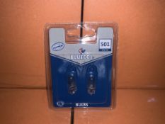 100 X BRAND NEW BLUECOL 501 TWIN BULB SETS