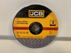 10 X BRAND NEW PACKS OF JCB 125MM METAL CUTTING DISKS