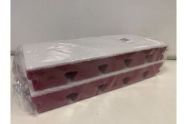 42 X PACKS OF 10 BRAND NEW BOXED PINK AND WHITE SCOURING SPONGES (621/16)