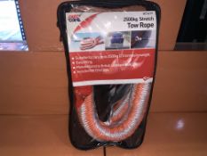 10 X BRAND NEW AUTOCARE 2500KG STRETCH TOW ROPES