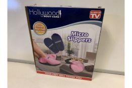 12 X BRAND NEW AS SEEN ON TV MICRO SLIPPERS (732/16)