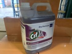 10 X BRAND NEW BOXED 5L CIF PRO FORMULA PROFESSIONAL 2 IN 1 KITCHEN CLEANER DISINFECTANT