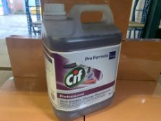 10 X BRAND NEW BOXED 5L CIF PRO FORMULA PROFESSIONAL 2 IN 1 KITCHEN CLEANER DISINFECTANT