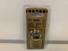 50 X BRAND NEW BOXED 31MM IRON PADLOCKS