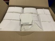 LARGE QUANTITY OF STARBUCKS BRANDED NAPKINS FOR TORK DISPENSER IN 10 BOXES (268/16)