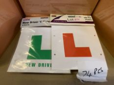 74 X VARIOUS NEW DRIVER/LEARNER DRIVER STICKERS (871/16)