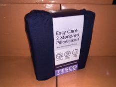 20 X BRAND NEW TESCO PAIR OF MACHINE WASHABLE PILLOWCASES