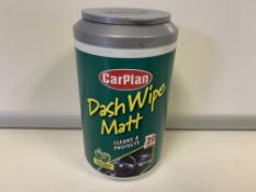 72 X BRAND NEW BOXED CARPLAN PACKS OF 20 DASH WIPES