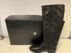 5 X BRAND NEW PAIRS OF BLACK LOLA KNEE RIDING BOOTS BY VERY VARIOUS SIZES