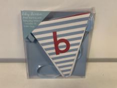 24 x baby boy fabric button (919/16)