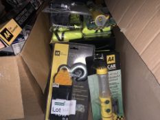 MIXED LOT INCLUDING TOW ROPES, EMERGENCY BEACONS HIGH VIS TOPS, ETC