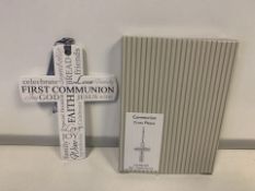 23 x Communion cross plaque- Glass. (920/16)