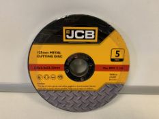 10 X BRAND NEW PACKS OF JCB 125MM METAL CUTTING DISKS