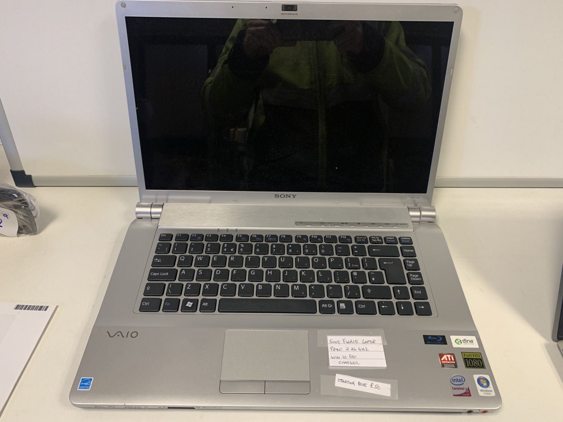 SONY FW21E LAPTOP, P8400 2.26GHZ, WIN 10 PRO WITH CHARGER