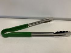 7 X BRAND NEW PACKS OF 12 PROFESSIONAL GREEN TONGS