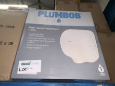 BRAND NEW PLUMBOB 1.8KW HIGH SPEED HAND DRYER