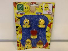 144 X BRAND NEW ASSORTED EMOJI STAMPS PACKS OF 5