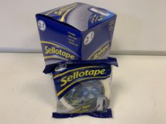 72 X BRAND NEW SELLOTAPE 2 IN 1 CLEVER TAPE IN 3 BOXES