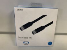 36 X BRAND NEW TESCO 5M STAELLITE CABLE (F-TYPE)
