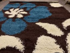 BRAND NEW LARGE SIENNA RUG WHITE AND BROWN 160 x 225 (659/16)