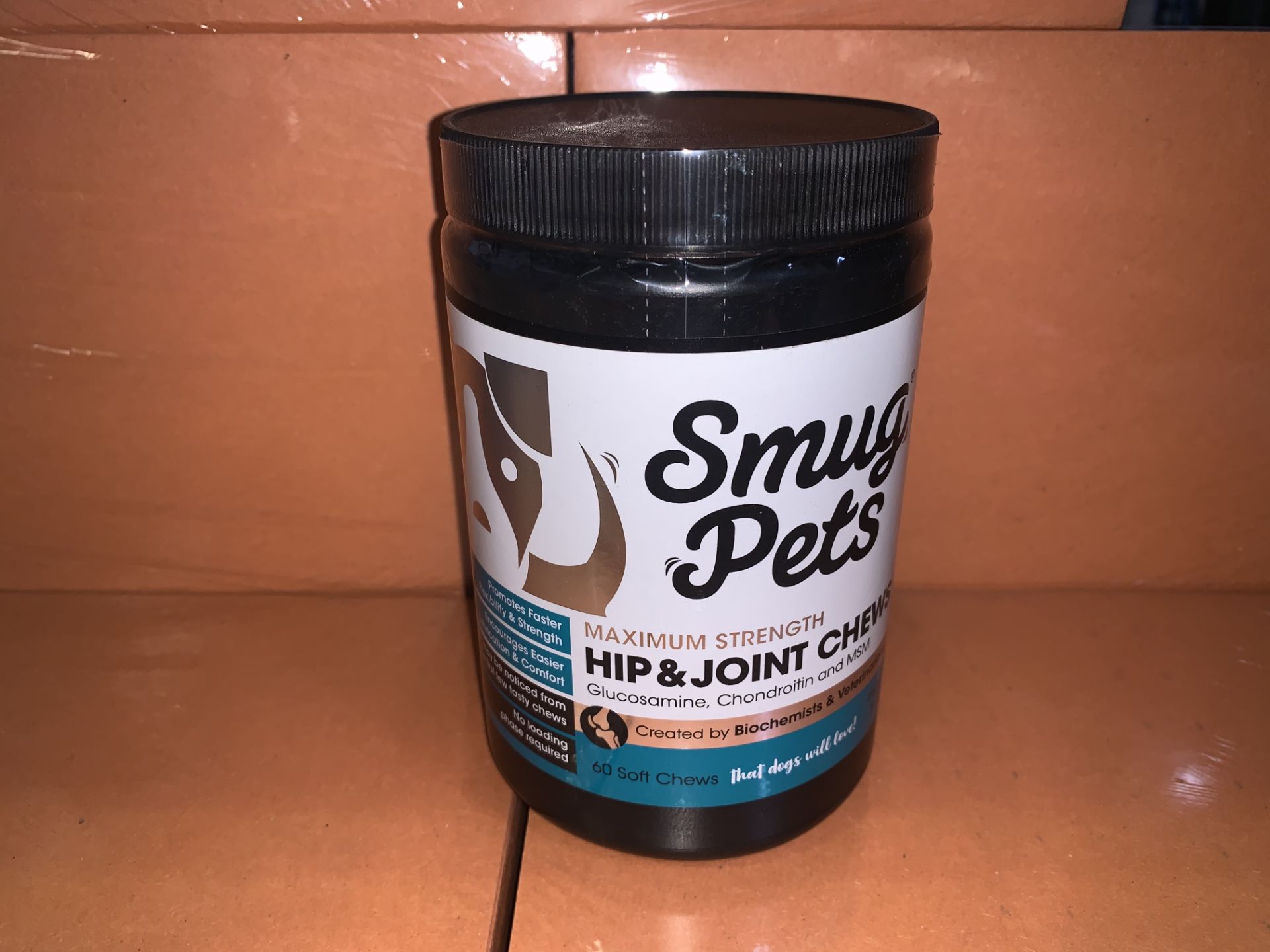 108 X SMUG PETS HIP AND JOINT CHEWS 60 PACK TUBS DATED 09/20