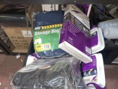 43 PIECE MIXED STORAGE LOT INCLUDING LITTER DISPENSERS, STORAGE BAGS, BACKSEAT ORGANISERS, ETC