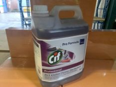 10 X BRAND NEW BOXED 5L CIF PRO FORMULA PROFESSIONAL 2 IN 1 KITCHEN CLEANER DISINFECTANT