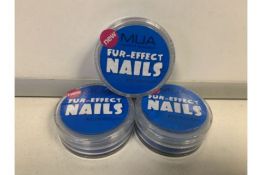 288 X NEW SEALED MAKE UP ACADEMY FUR EFFECT NAILS BOO BOO FLUFF (596/16)