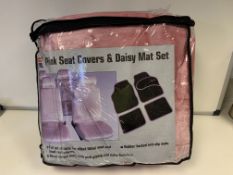 4 X BRAND NEW AUTOCARE PINK SETA COVERS AND DAISY MAT SETS