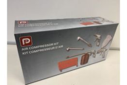 4 x NEW BOXED 6 PIECE AIR COMPRESSOR KITS. RRP £59 EACH