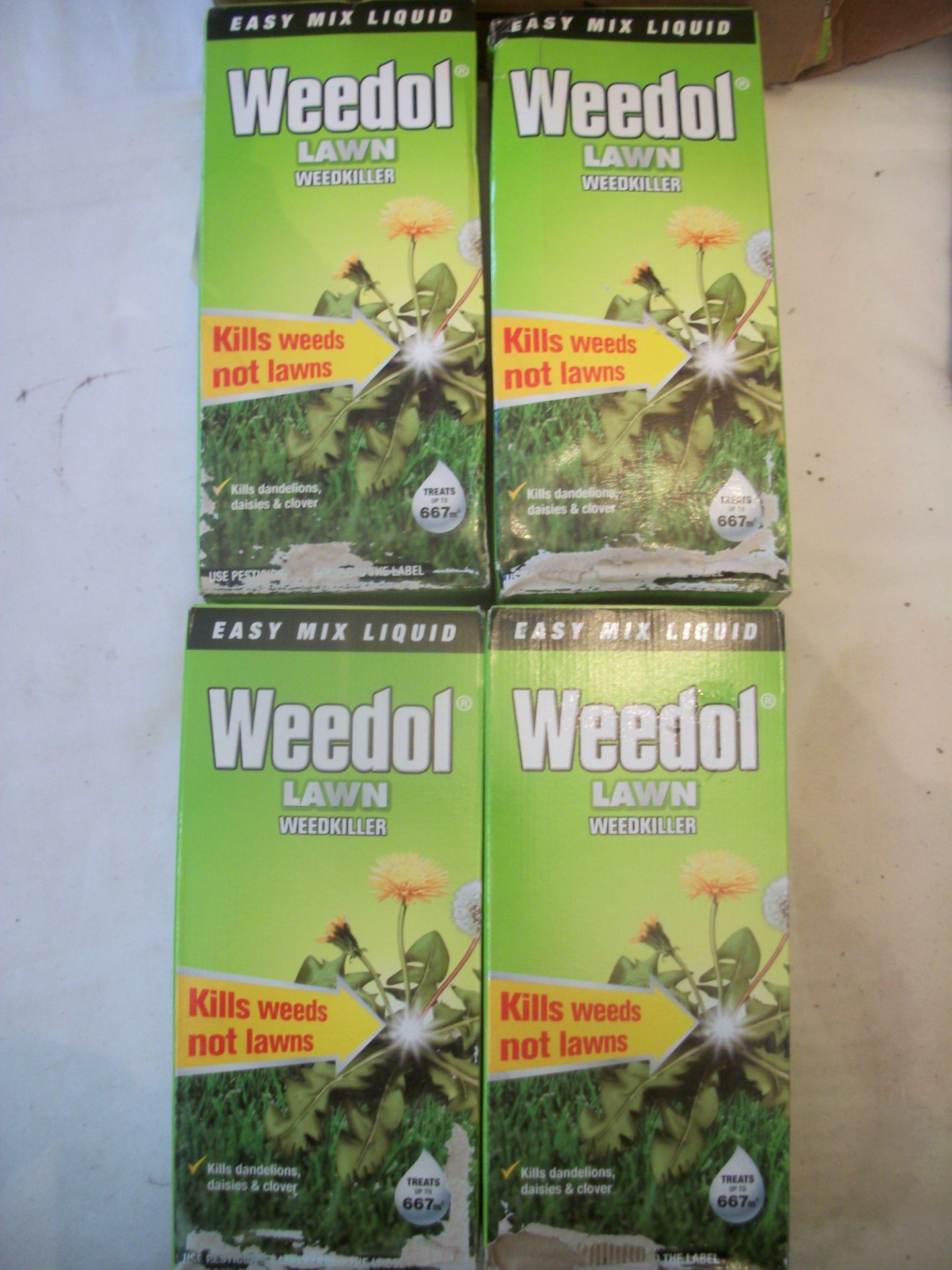 4 x Weedol Lawn Weedkiller 1ltr- Kills the Weeds not Lawns RRP over £50 per Lot