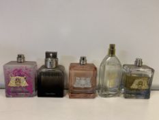 5 X TESTER PERFUMES 90-100% FULL INCLUDING JUICY COUTURE ETC