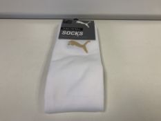 (NO VAT) 15 X BRAND NEW CHILDRENS PUMA NUFC FOOTBALL SOCKS SIZE 12K-2