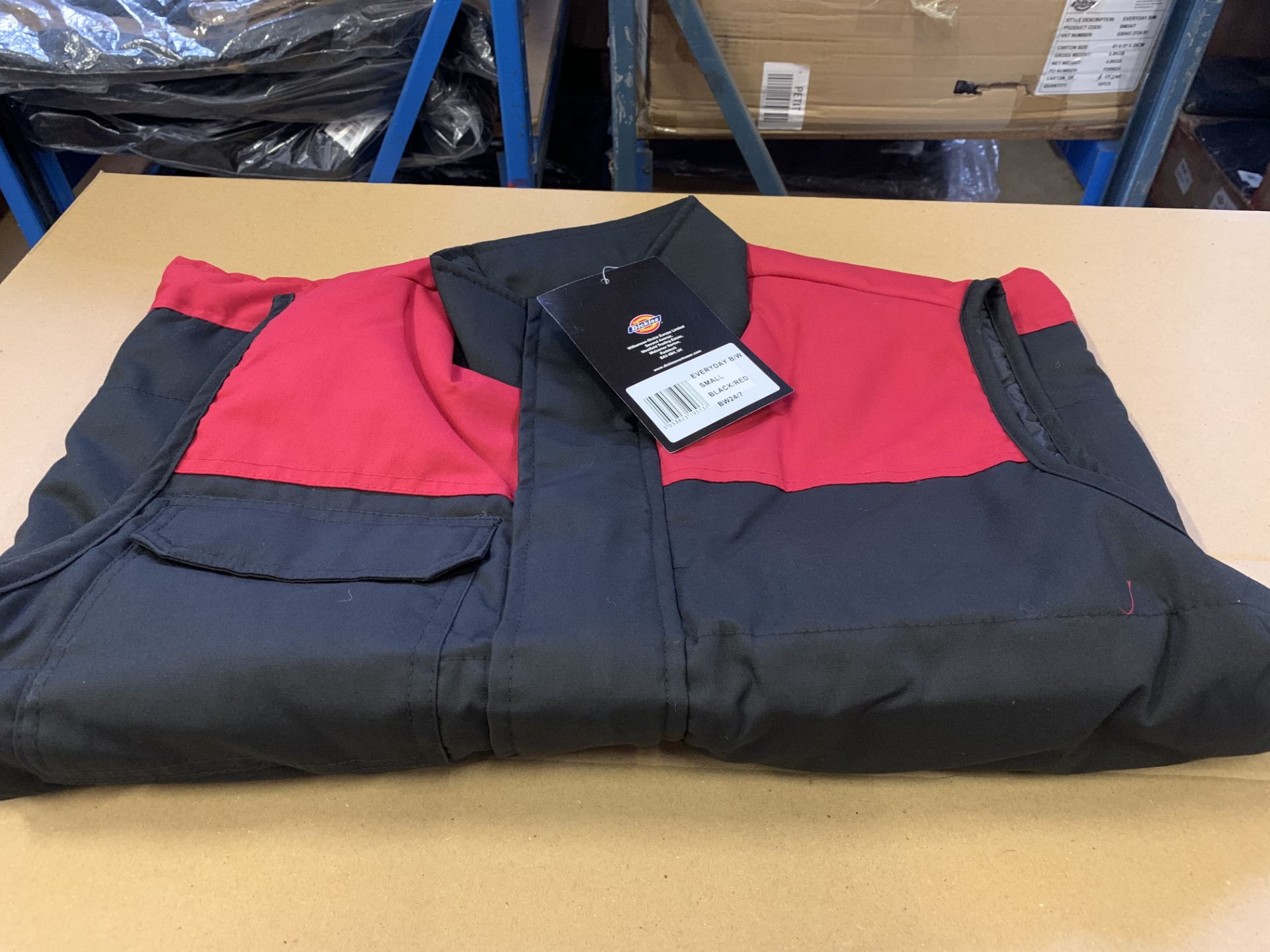 5 X BRAND NEW DICKIES EVERYDAY BLACK/RED WORK PADDED WAISTCOAT SIZE SMALL RRP £30 EACH