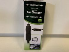 48 X BRAND NEW ROCKLAND MINI USB SAT NAV CAR CHARGERS (403/23)