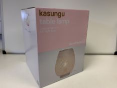 8 X BRAND NEW BOXED KASUNGU TABLE LAMPS IN 2 BOXES