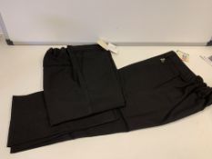 (NO VAT) 12 X BRAND NEW KIDS DIVISION GIRLS 2 PACK BLACK TROUSERS SIZE 10/11 YEARS