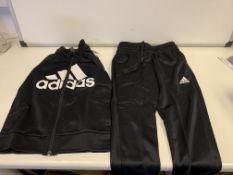 (NO VAT) 7 X BRAND NEW CHILDRENS ADIDAS FULL TRACKSUIT BLACK SIZE 4-5 YEARS