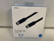36 X BRAND NEW TESCO 5M STAELLITE CABLE (F-TYPE) (213/23)