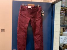 3 X BRAND NEW ELEMENT NAPA RED SLIM FIT JEANS IN VARIOUS SIZES RRP £60 EACH