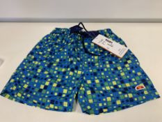 (NO VAT) 8 X BRAND NEW BOYS ELLESSE BLUE PRINT SWIM SHORTS SIZE 2-3