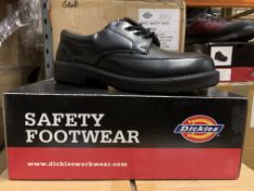 6 X BRAND NEW BOXED DICKIES EXEC SAFETY SHOES BLACK SIZE 6 RRP £60