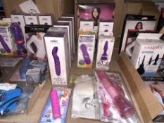 ADULT TOY LOT INCLUDING VBULLETS, VIBRATORS, ETC