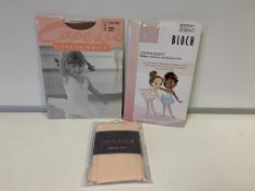 50 X BRAND NEW CHILDRENS DANCE TIGHTS INCLUDING CAPEZIO, BLOCH, ETC