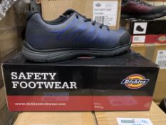 4 X BRAND NEW BOXED DICKIES LIBERTY WORK SHOES SIZE 11 BLACK/BLUE RRP £70 EACH